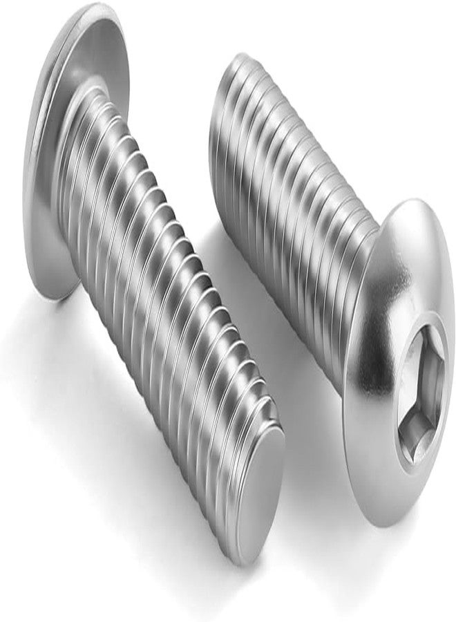 SYLIX براغي SYLIX M5 × 16 مم برأس زر ألين، مصنوعة من الفولاذ المقاوم للصدأ، بلمسة نهائية لامعة | مجموعة براغي مع صواميل وغسالات للاستخدام المنزلي والصناعي والسباكة (10 قطع) - Image 5